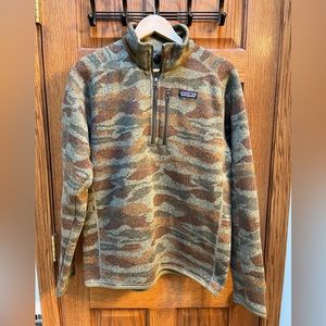 Patagonia Better Sweater 1/4 Zip Up Fleece Camo Sz. M
